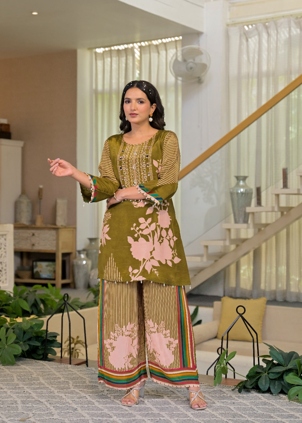 Natural crape smart two piece cordset (C497)