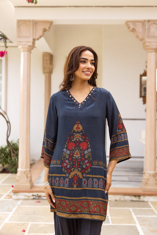 Crape with farshi salwar smart two piece cordset (C715)