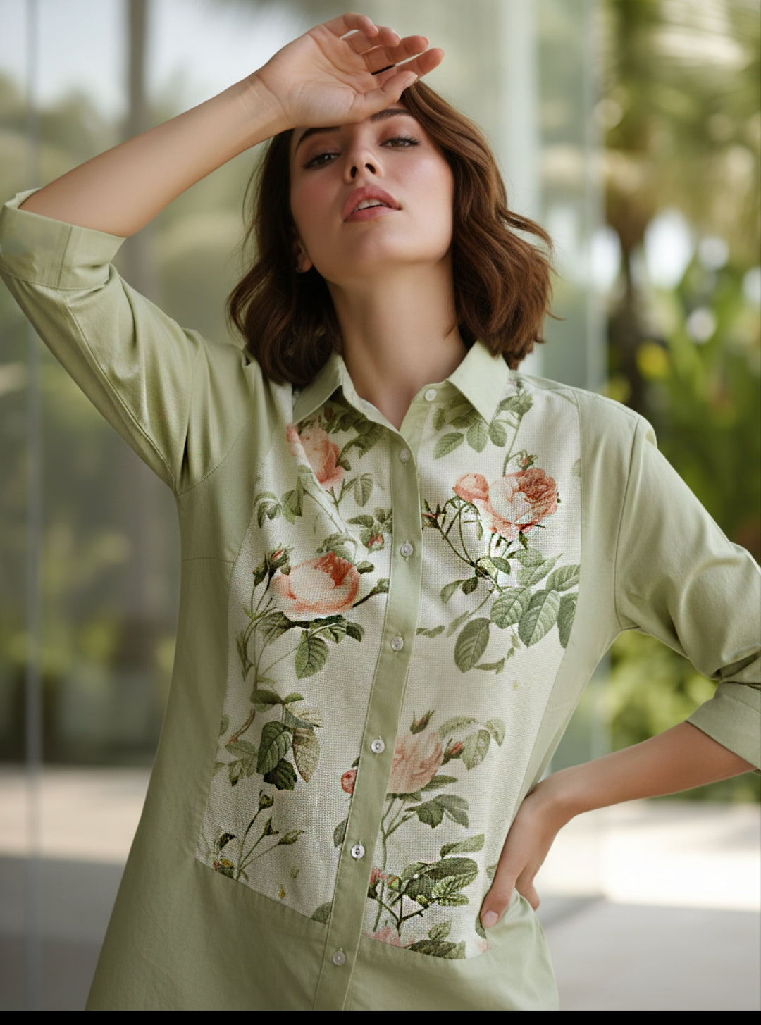 Pure cotton smart shirt (B906)