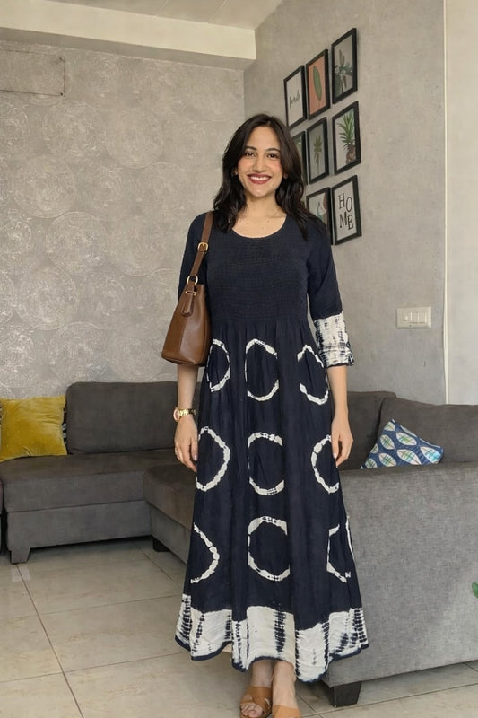 Pure cotton smoking work smart one piece dress length 47 inch (B261) ( pls note dispatch on Wednesday)