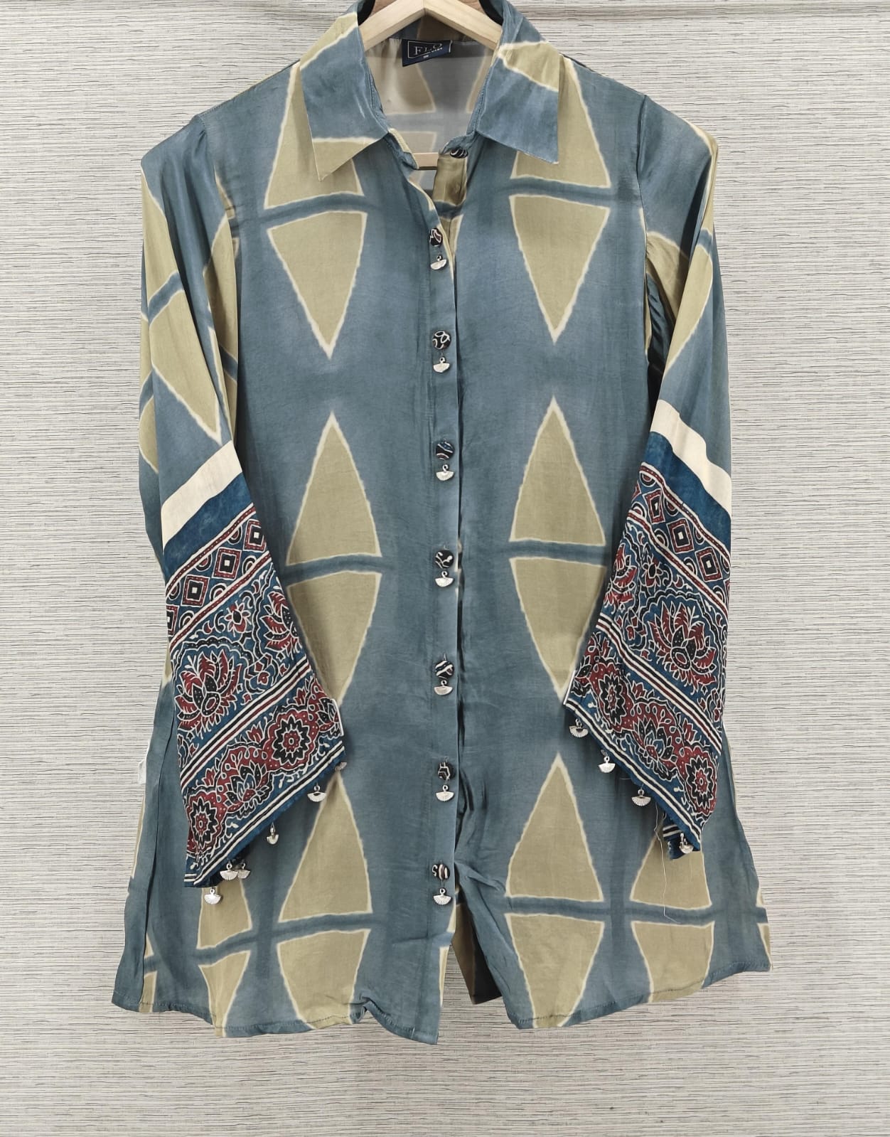 Pure crape smart shirt (C582)