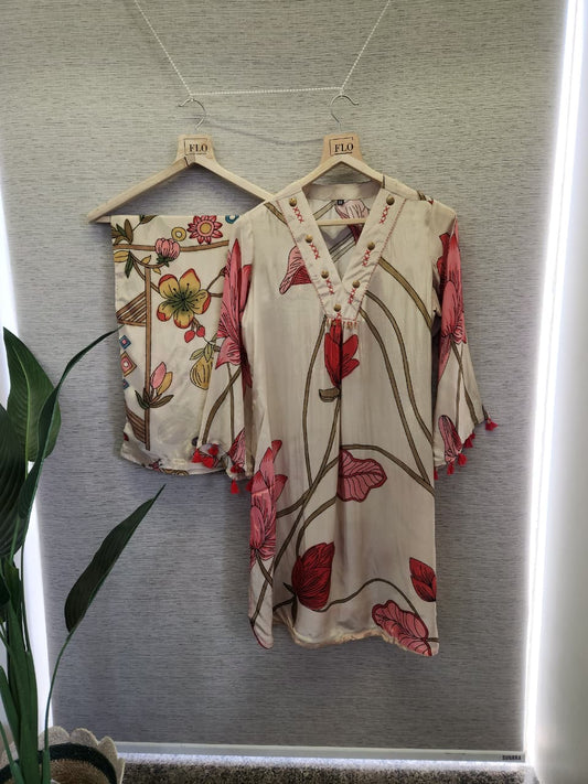 Pure silk smart two piece cordset (A1663)