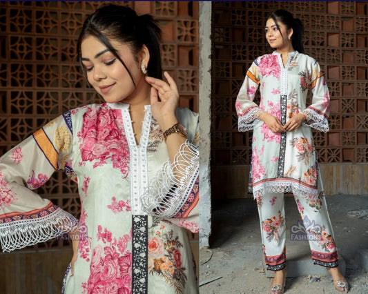 Designer pure muslin pakisthani pattern corset (P279)