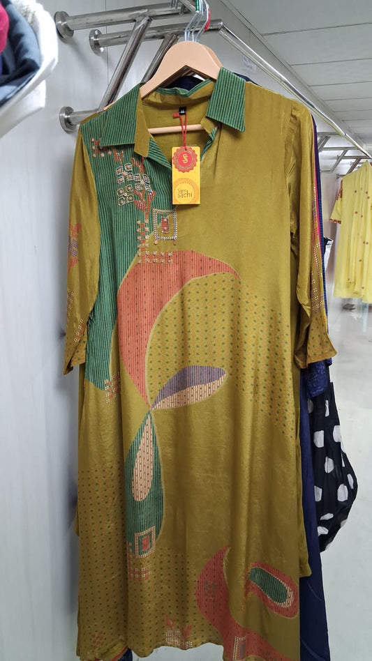 Natural crape with mul lining two piece cordset (C451)