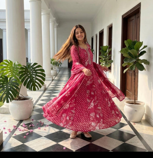 Soft mul cotton with lining beautiful three piece set (B1023)
