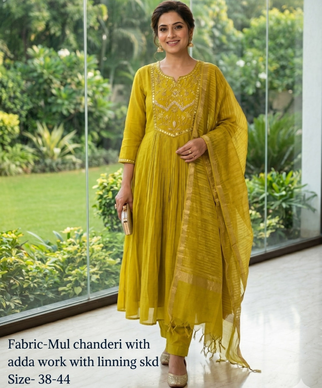 Mul chanderi three piece set (B537)