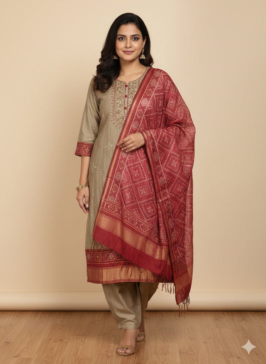 Jamdani three piece set (A1697)