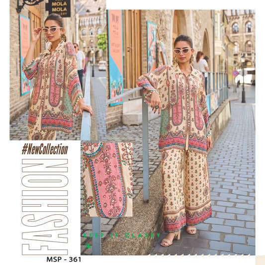 Natural crape with separate inner loose fit upto 46 size (B562)