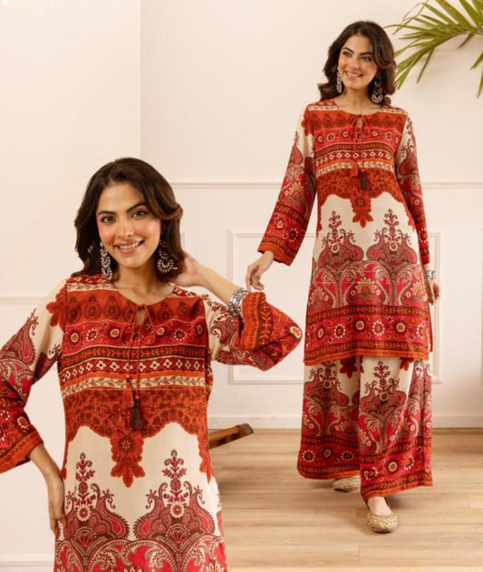 Cotton modal smart two piece cordset (B263)