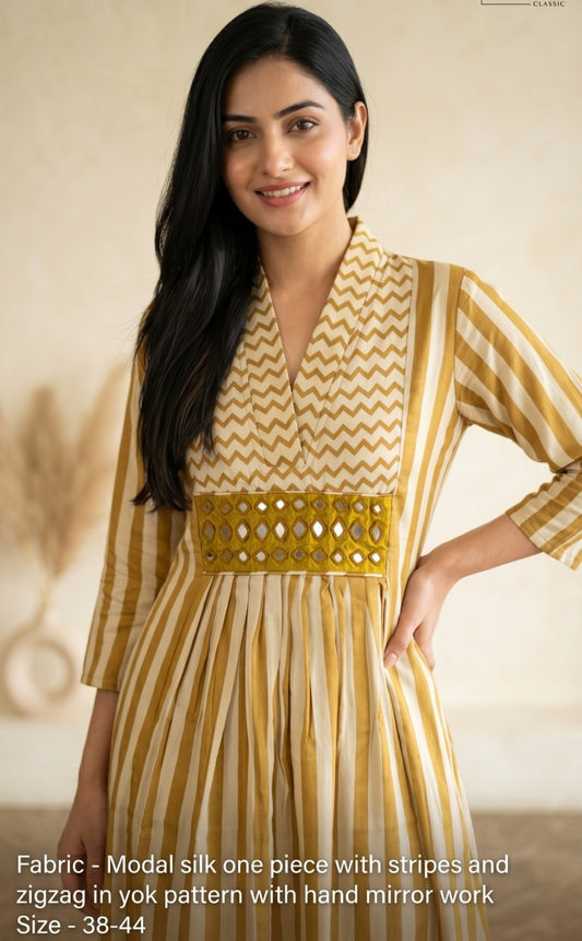 Pure modal silk with a real mirror one piece dress (S241)