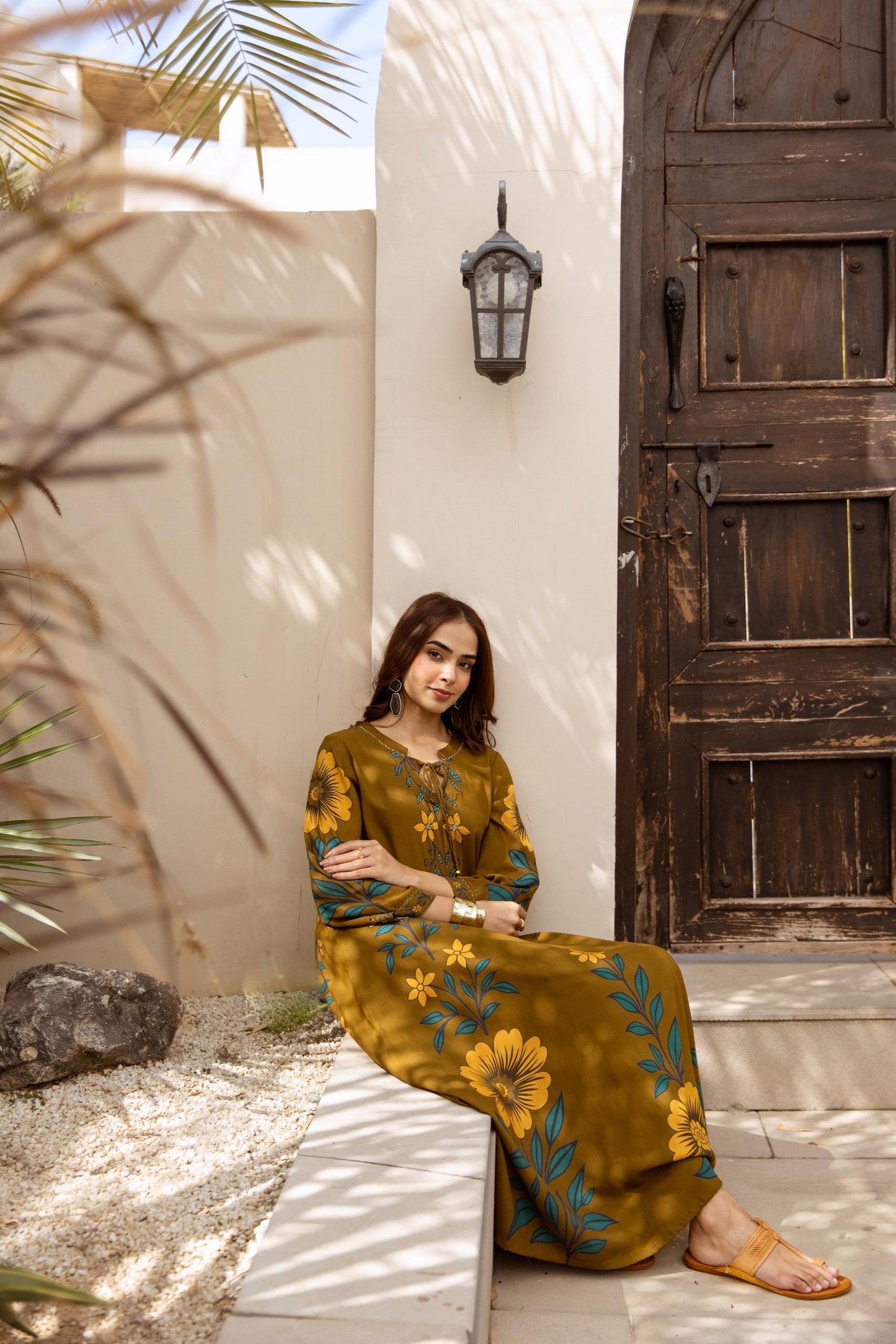 Green cotton modal smart two piece cordset (B162)