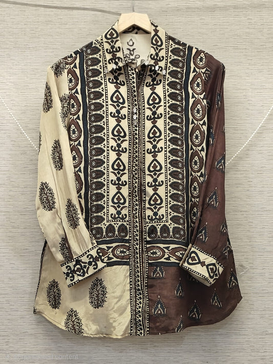 Pure crape smart shirt (C259)