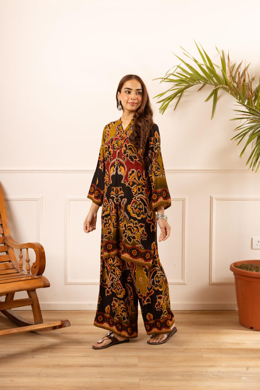 Cotton modal smart two piece cordset (B881)