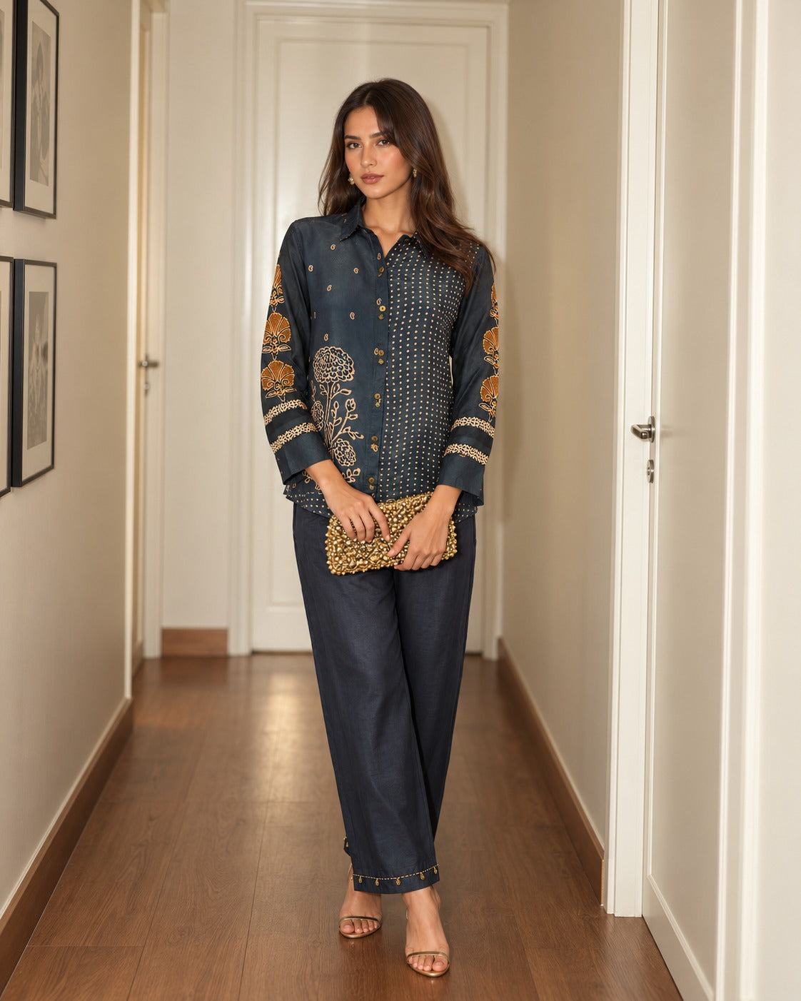 Pure crape smart two piece cordset (S409)