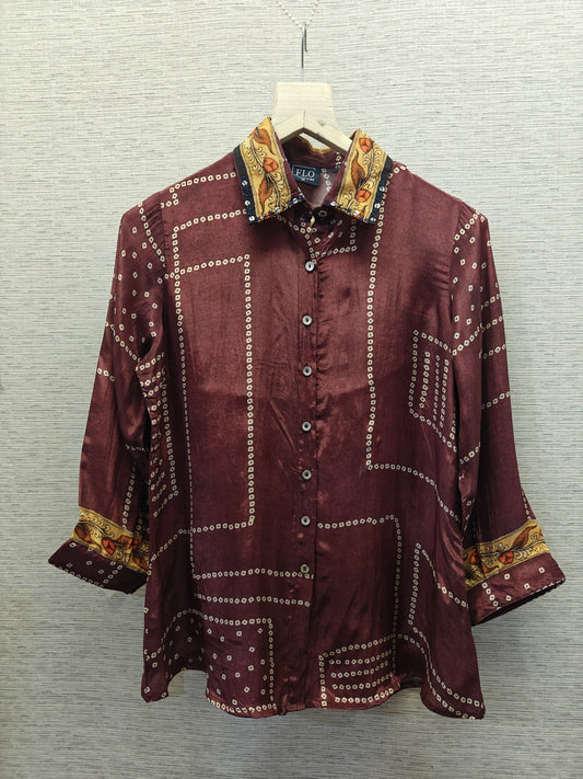Pure crape smart shirt (C114)