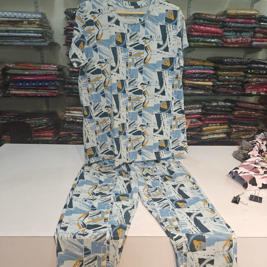 Sweet touch brand cotton lyrca night suit (N9)