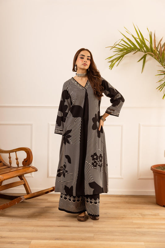 Cotton modal smart two piece cordset (B300)