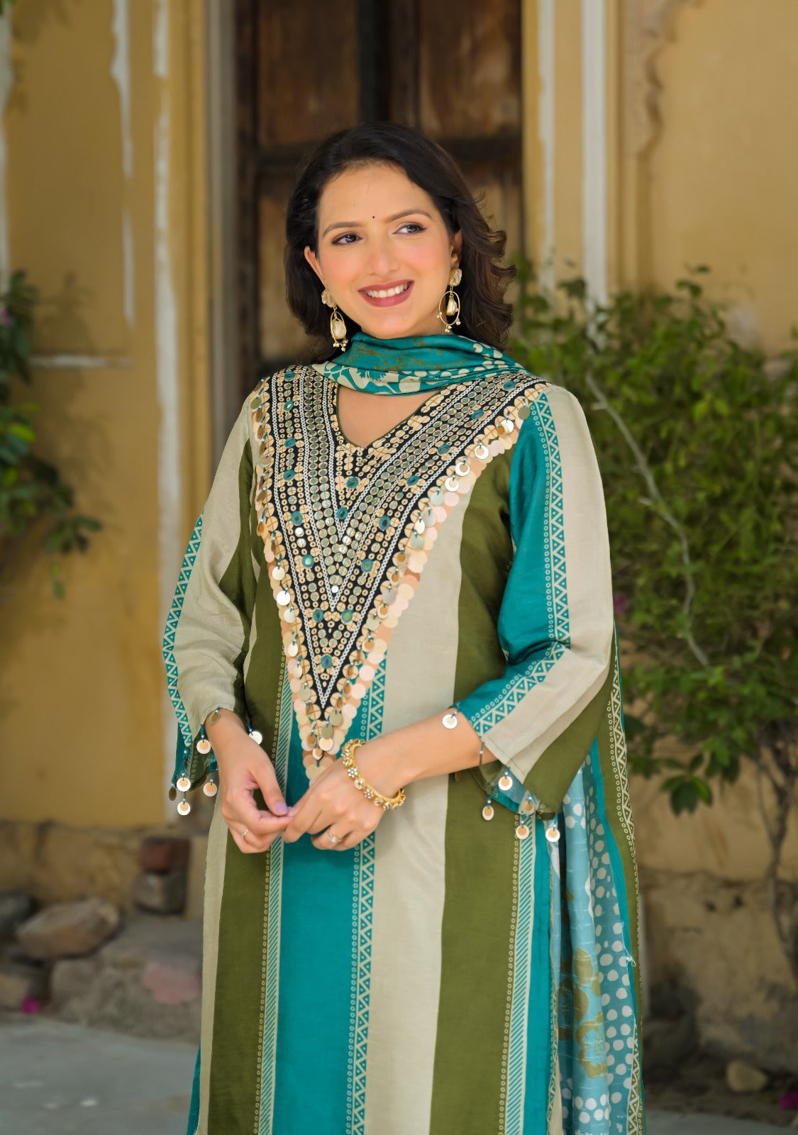 Natural crape smart three piece set (C447)