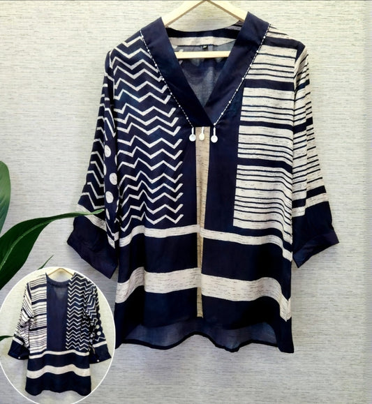 Pure crape stylish top (A1504)