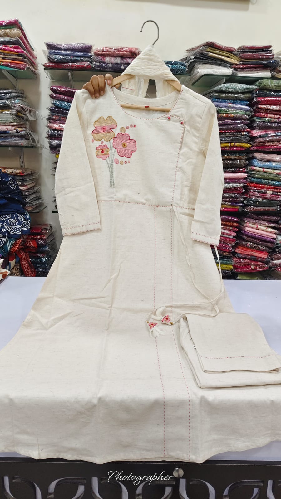 Handloom cotton three piece set (B577)