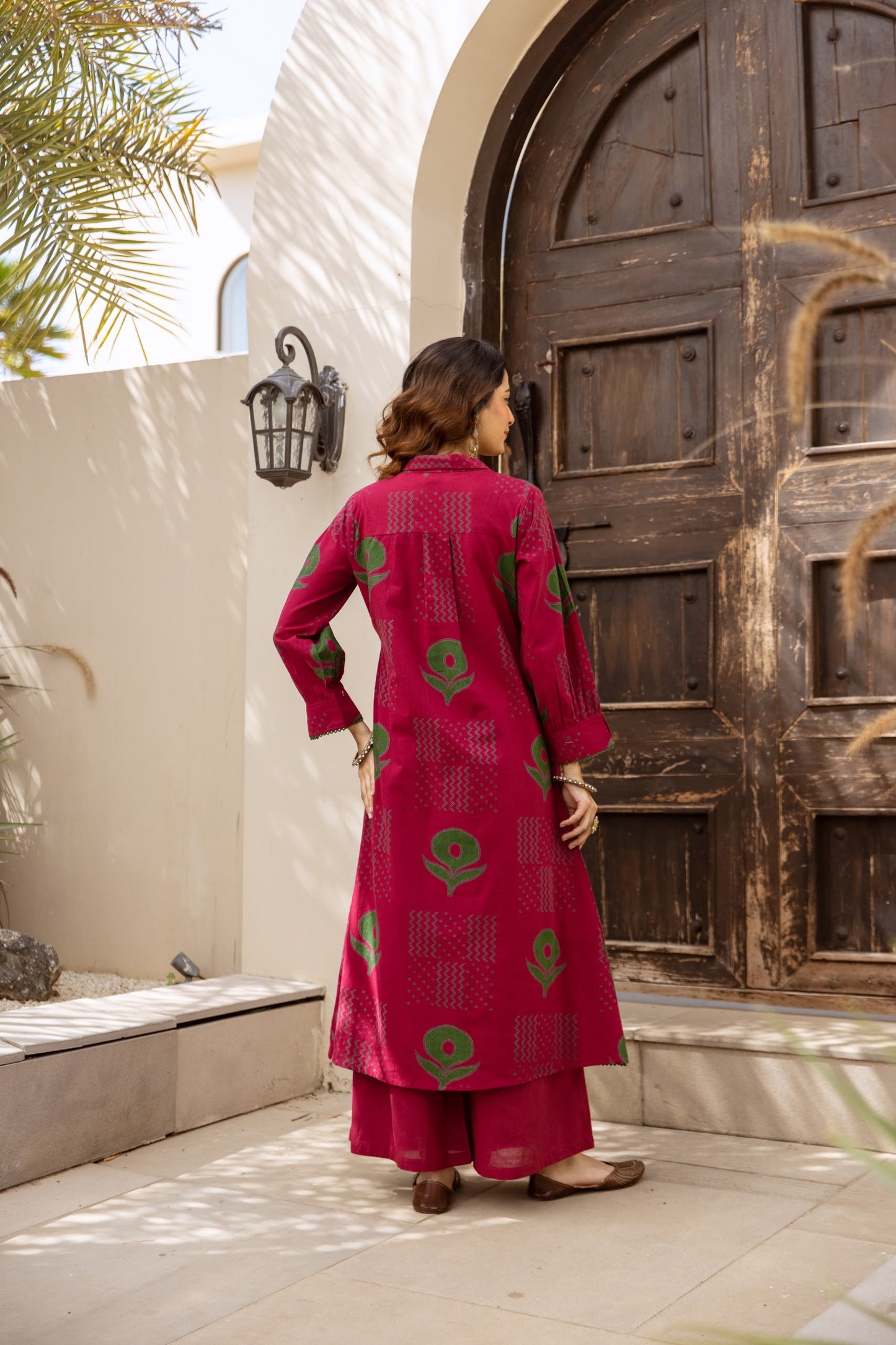 Handloom cotton smart two piece cordset (C280)