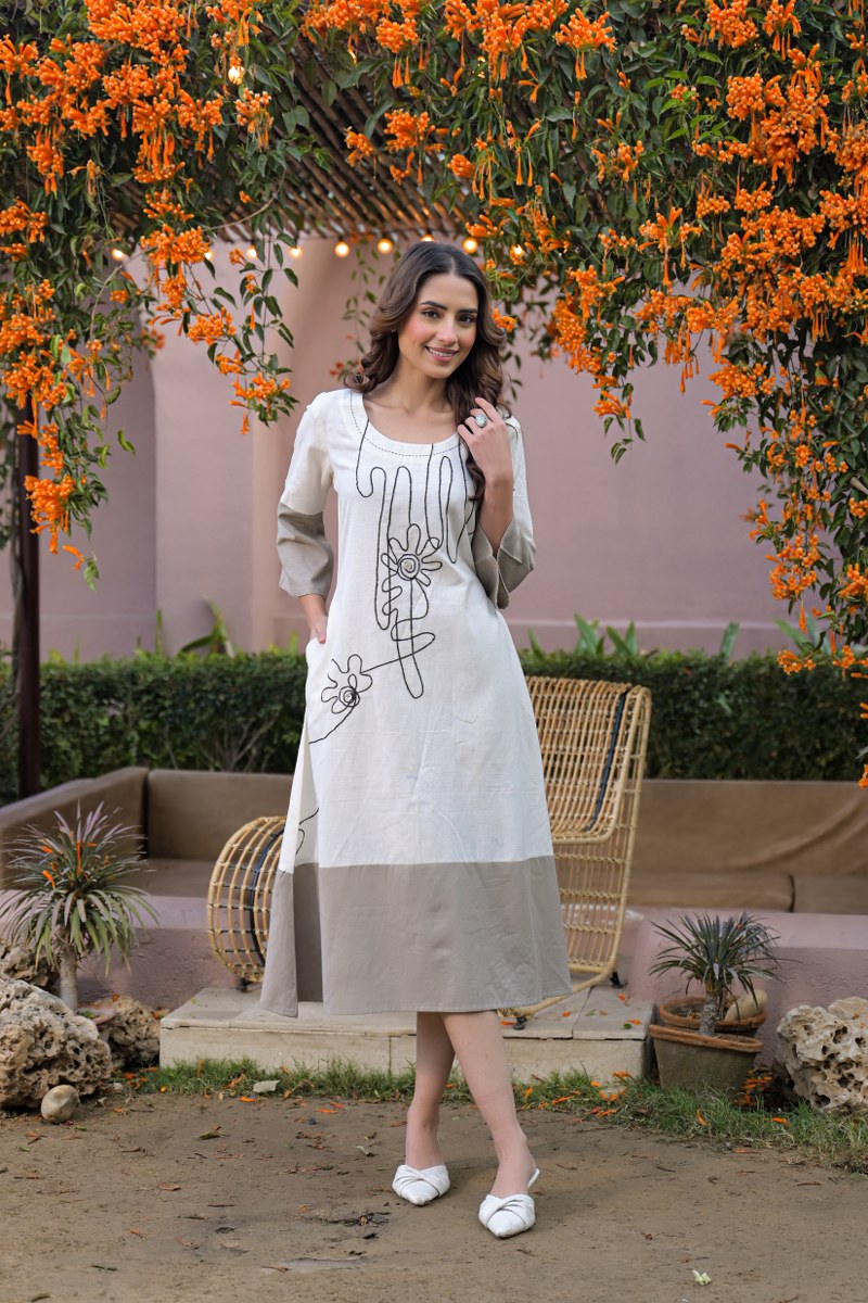 white christmas dresses Pure Cotton One Piece Dress (48 variants) main image 1