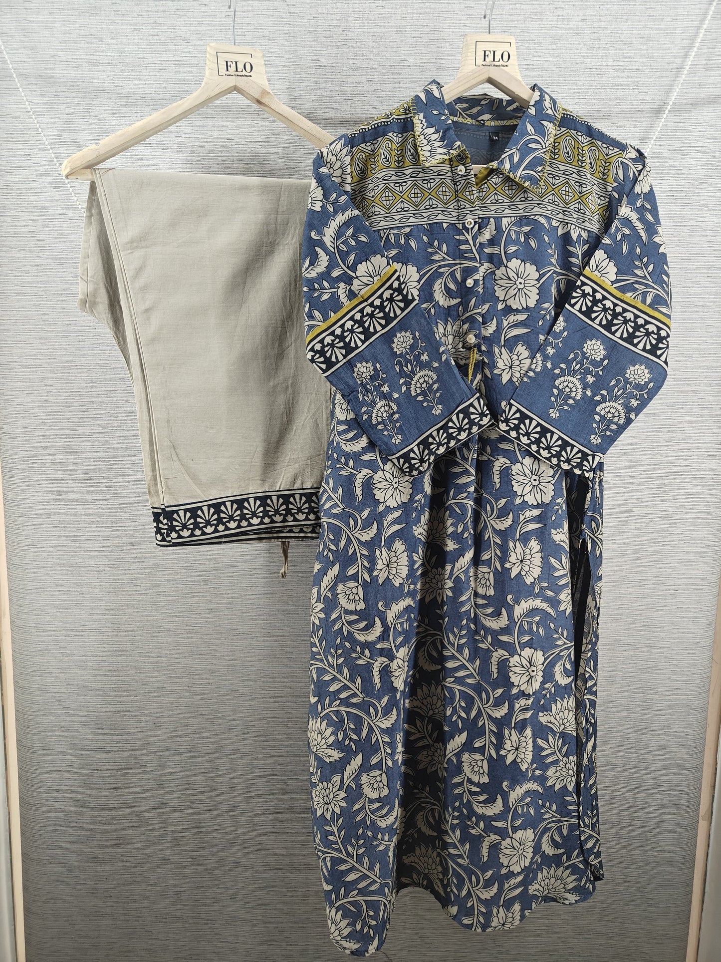 Mul chanderi with inner two piece cordset (C199)