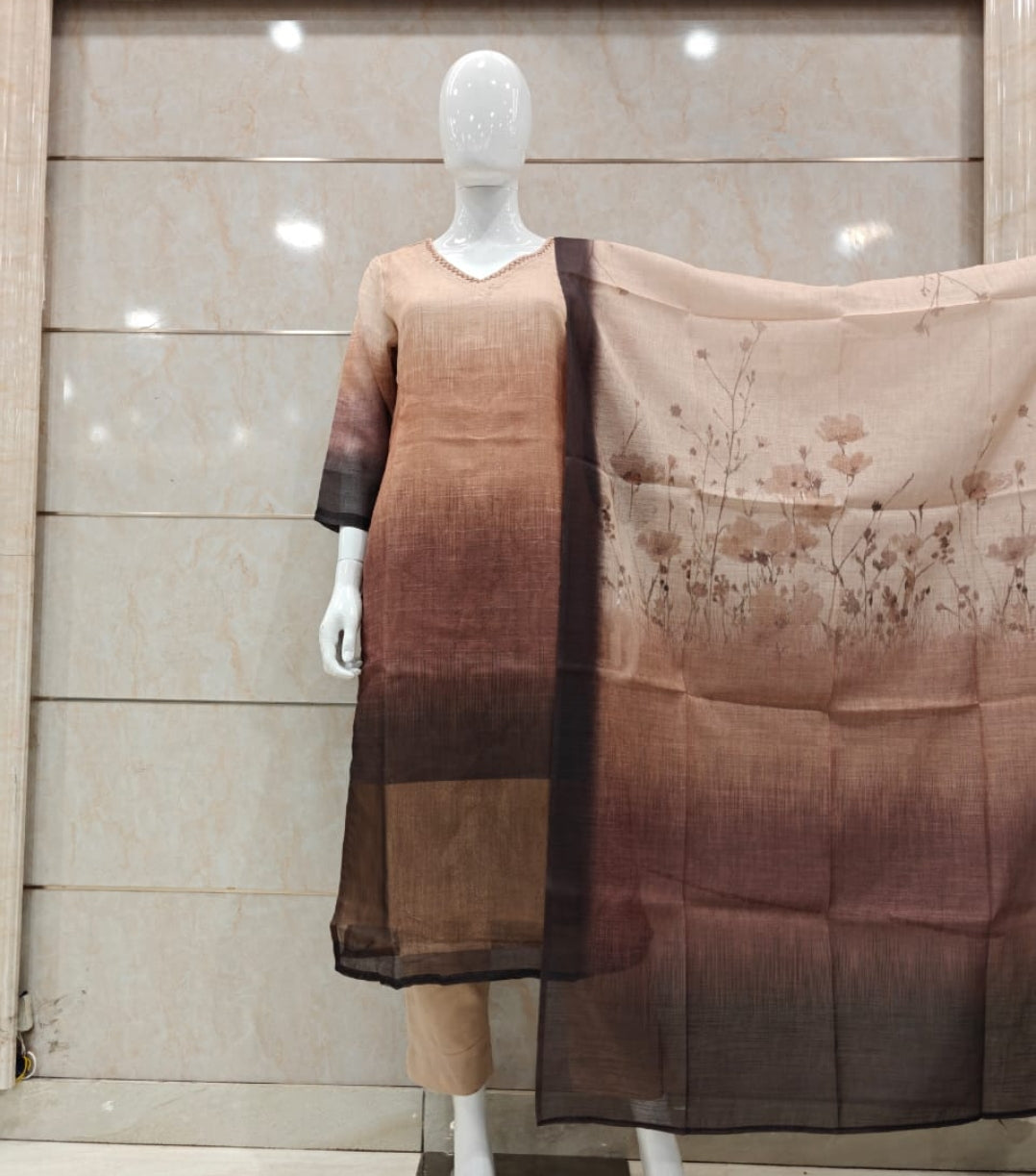 Pure linen three piece set (A463)