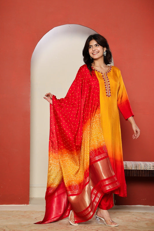 Pure russian silk three piece set (A1127)