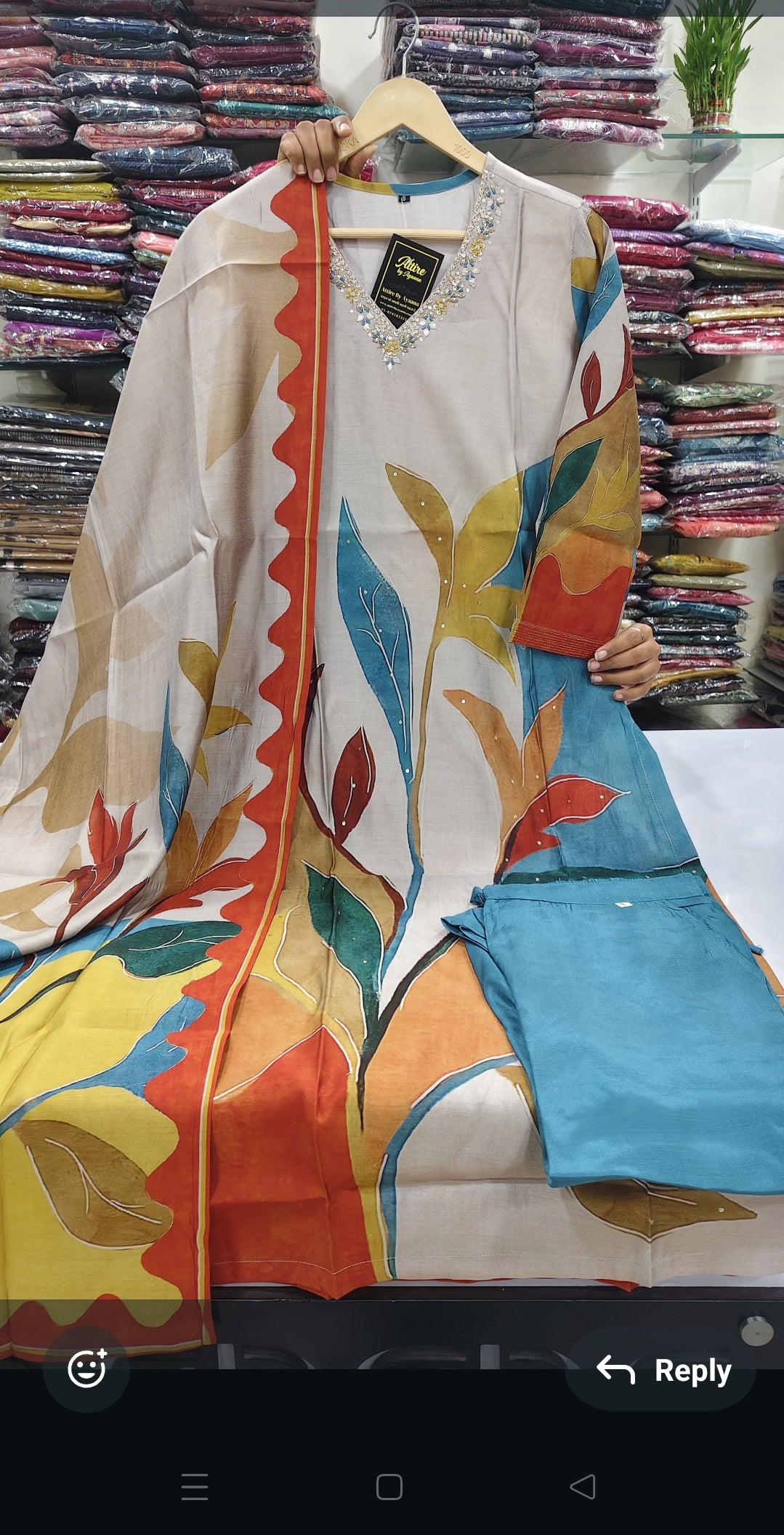 Pure Muslin three piece set (A1379)