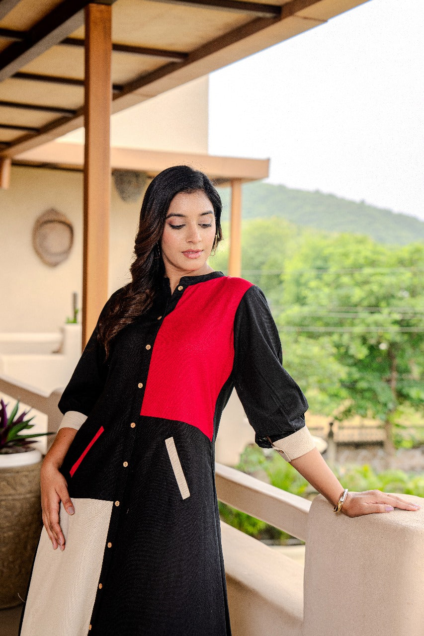 Cotton linen stylish two piece cordset (A1137)