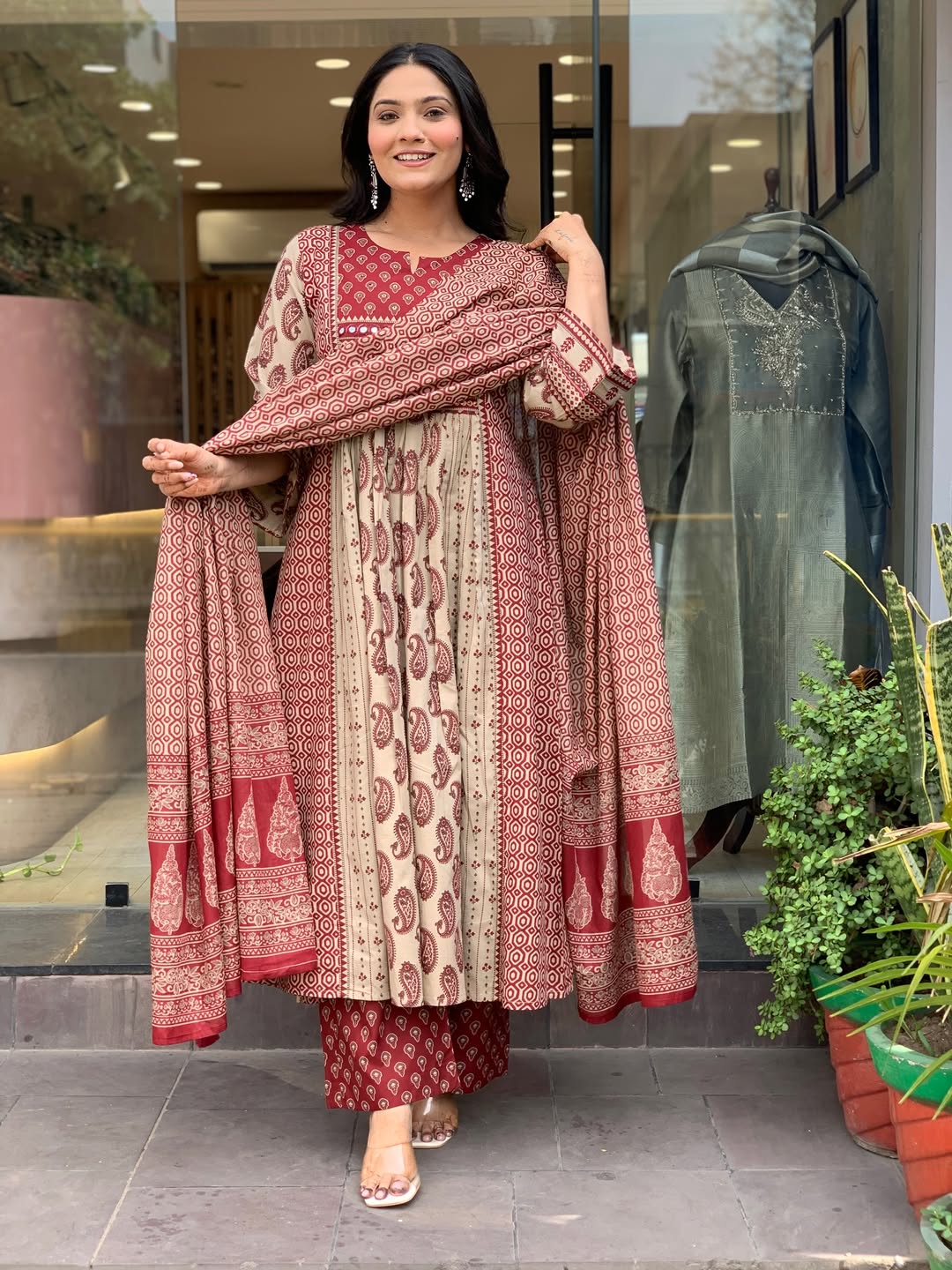 Pure cotton flared three piece set (S343)