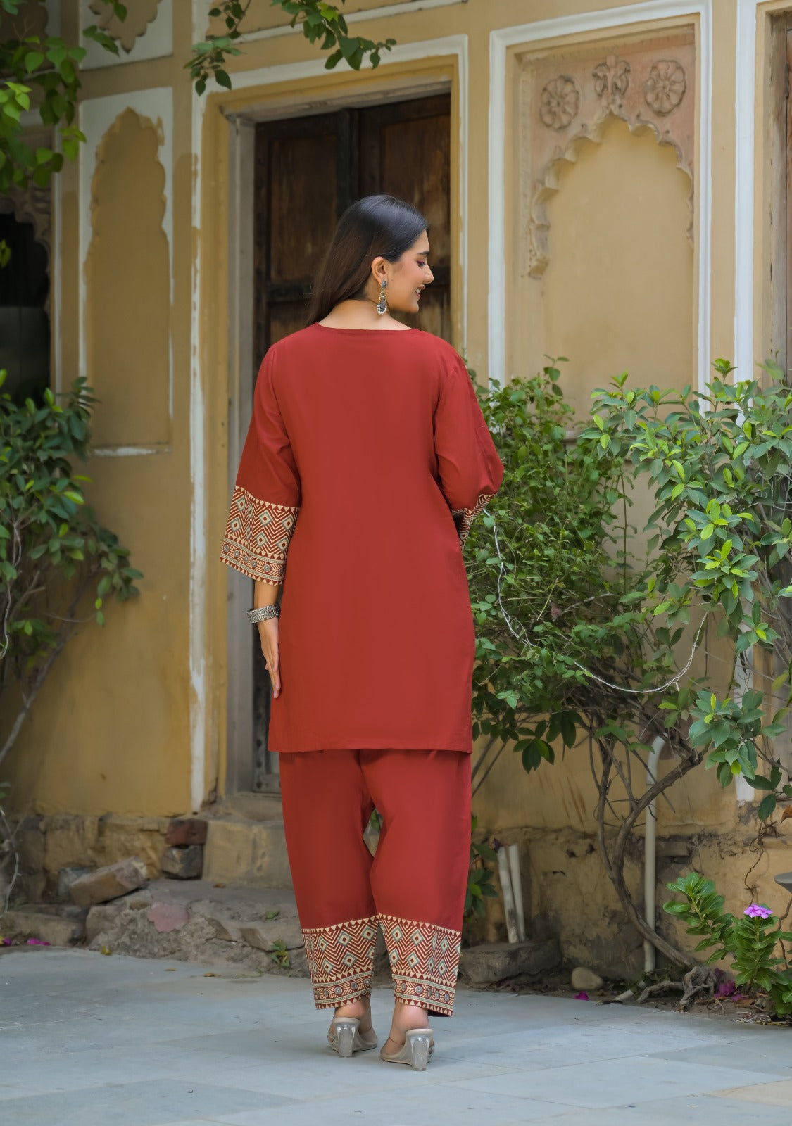 Pure cotton with farshi salwar three piece set (C449)