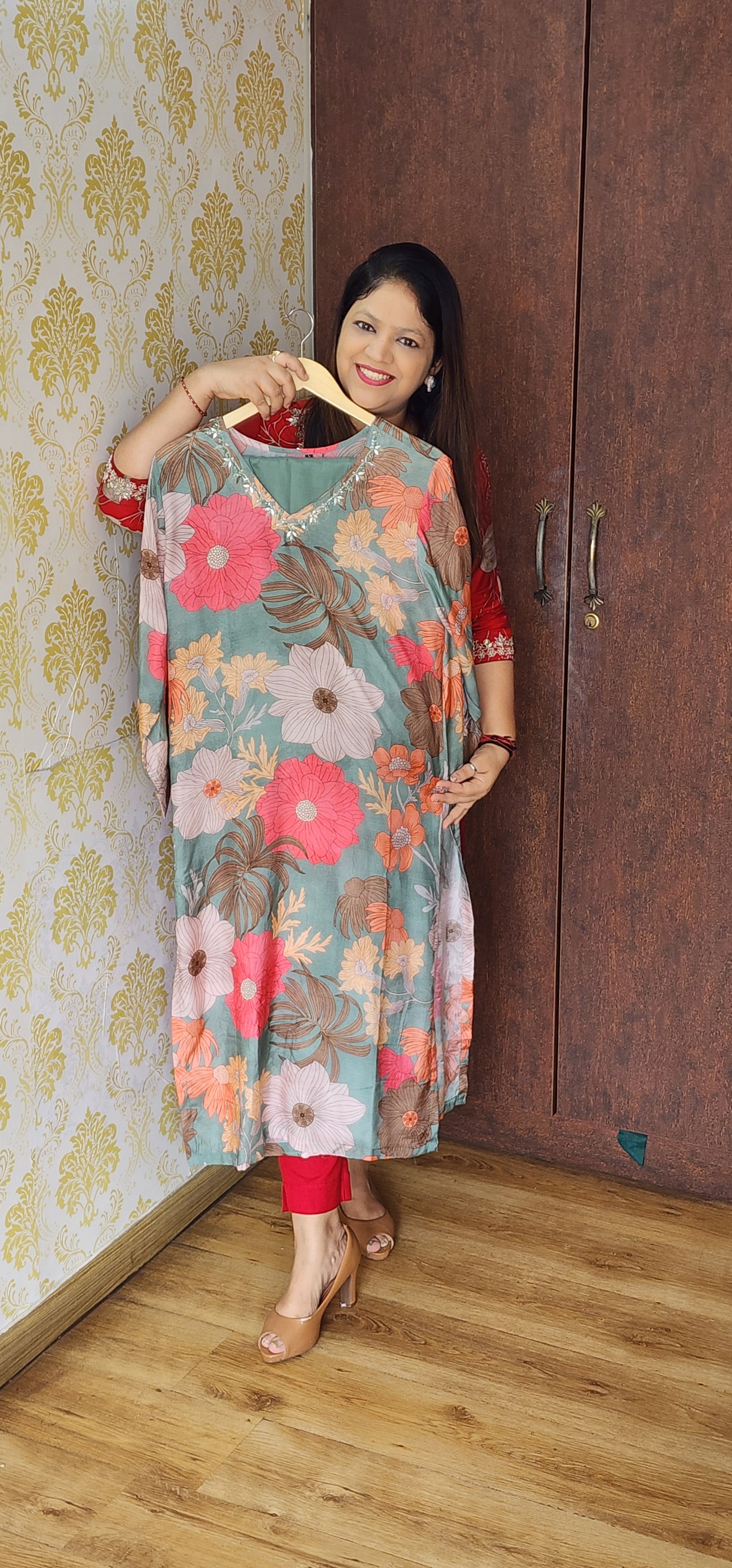 Light green pure mul silk two piece set (P1009) Attire By Ayaana