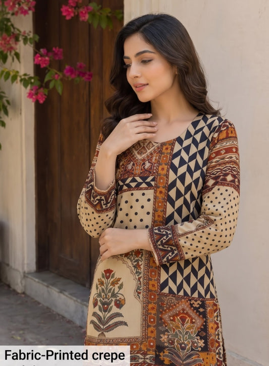 Natural crape smart two piece cordset (C530)