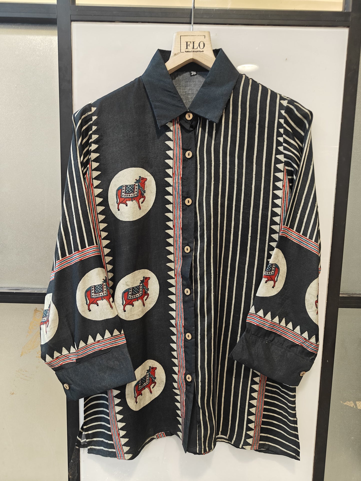 Pure crape shirt (B417)