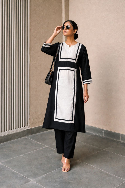 Stylish muslin two piece cordset (A1488)