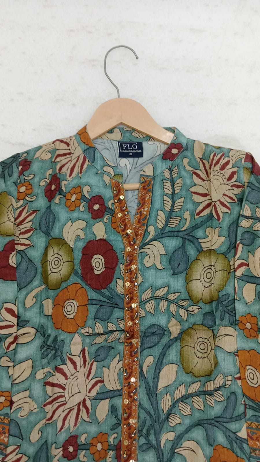 Pure mul silk kalamkari print smart two piece cordset (C221)