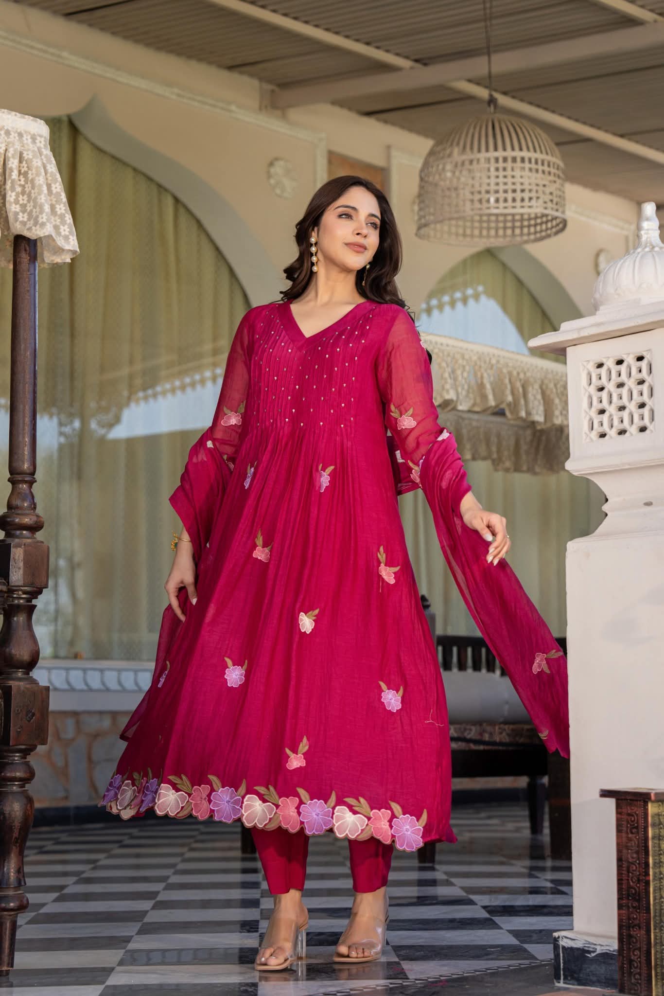 Megentha mul chanderi three piece set (A459)
