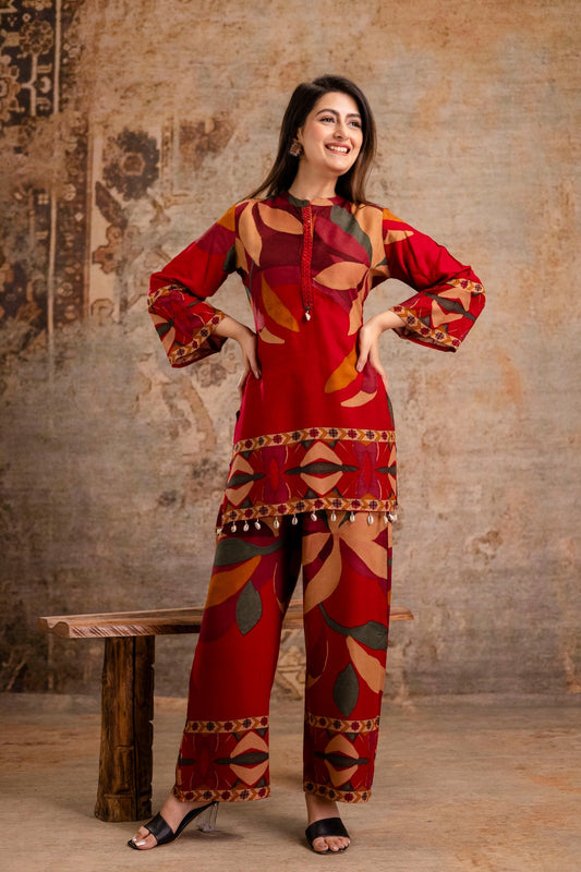 Cotton modal two piece cordset (A314)