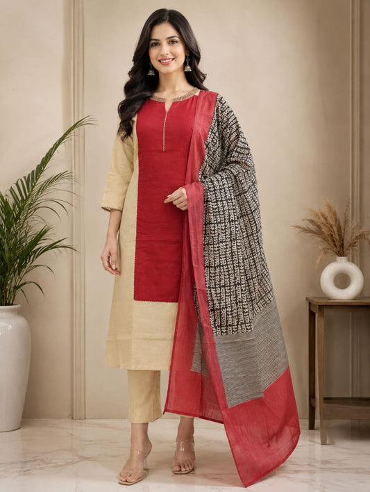 Pure cotton stylish three piece set (C503)
