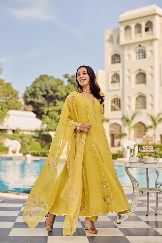 pure mul chanderi three piece set (B686)