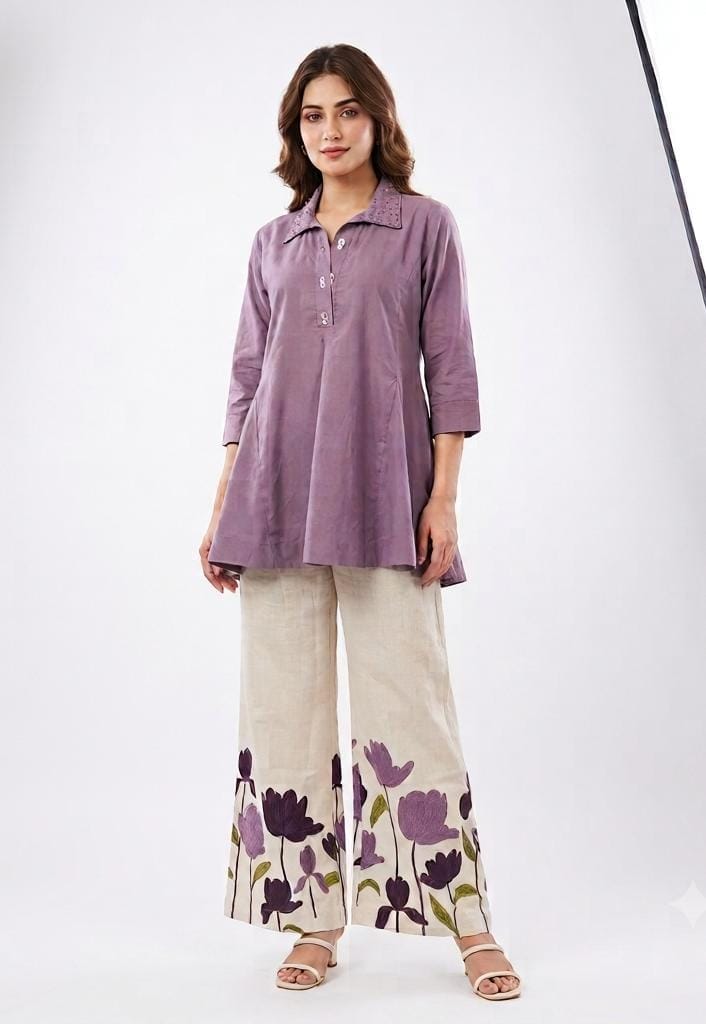 Handloom cotton smart two piece cordset (C238)