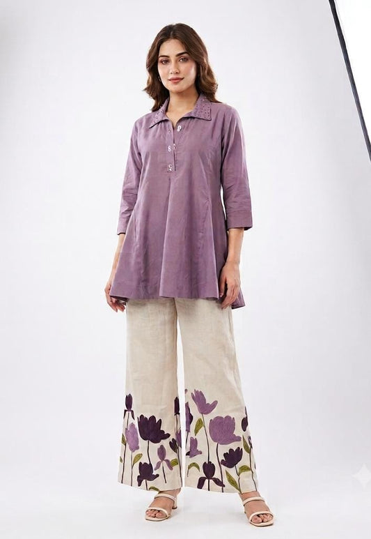 Handloom cotton smart two piece cordset (C238)