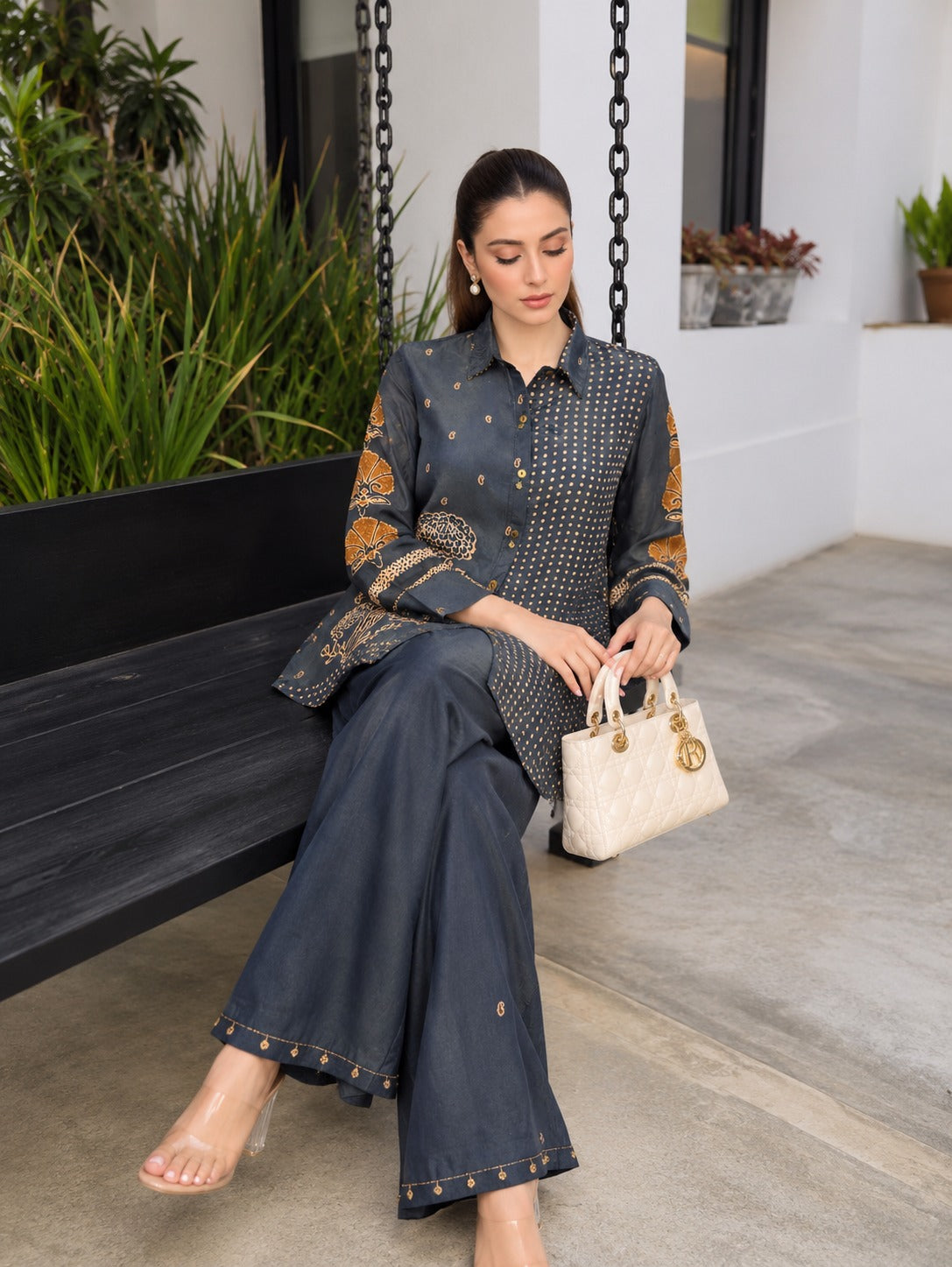 Pure crape smart two piece cordset (S409)