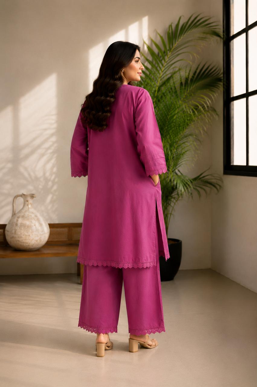 Pure cotton solid colour kurta with pant and paired with mugal duppta three piece set kurta length 37 inch and bottom length 38 inch (S120)