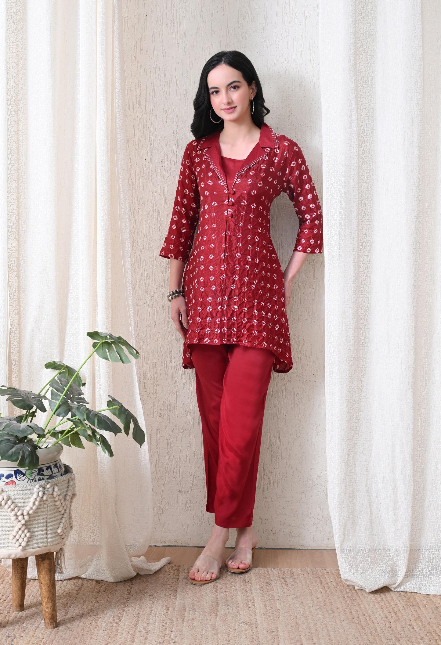 Pure muslin bandani three piece cordset (B298)