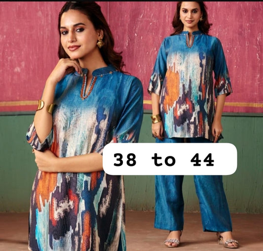 Cotton linen two piece cordset (A899)