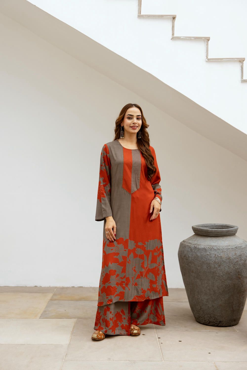 Cotton modal smart two piece cordset (C188)