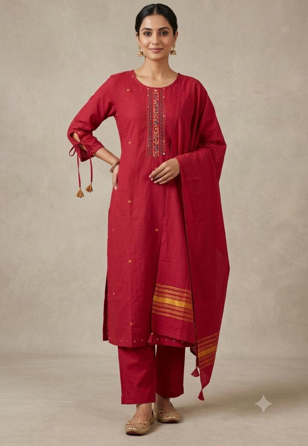 Handloom cotton three piece set (C559)